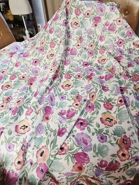 Laura Ashley Pastel Floral Table Linen in Pink, Purple, Green & Cream